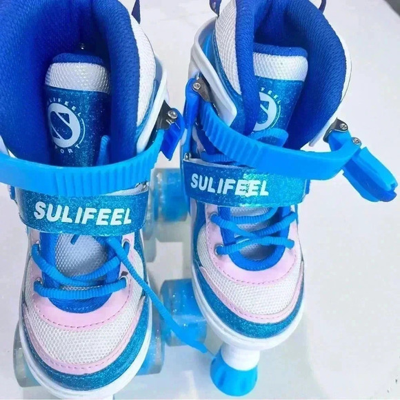 SULIFEEL Roller Skates Adjustable Light up Roller Skates Girls Sz S Eu 28-31 - Picture 1 of 6
